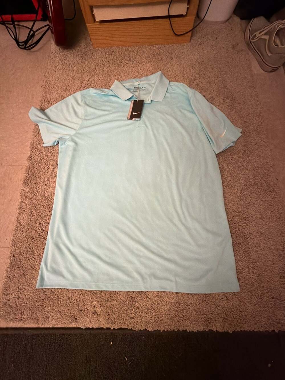 Nike Golf Dri-FIT Standard Fit Light Blue Polo Shirt Men's XL New with Tags